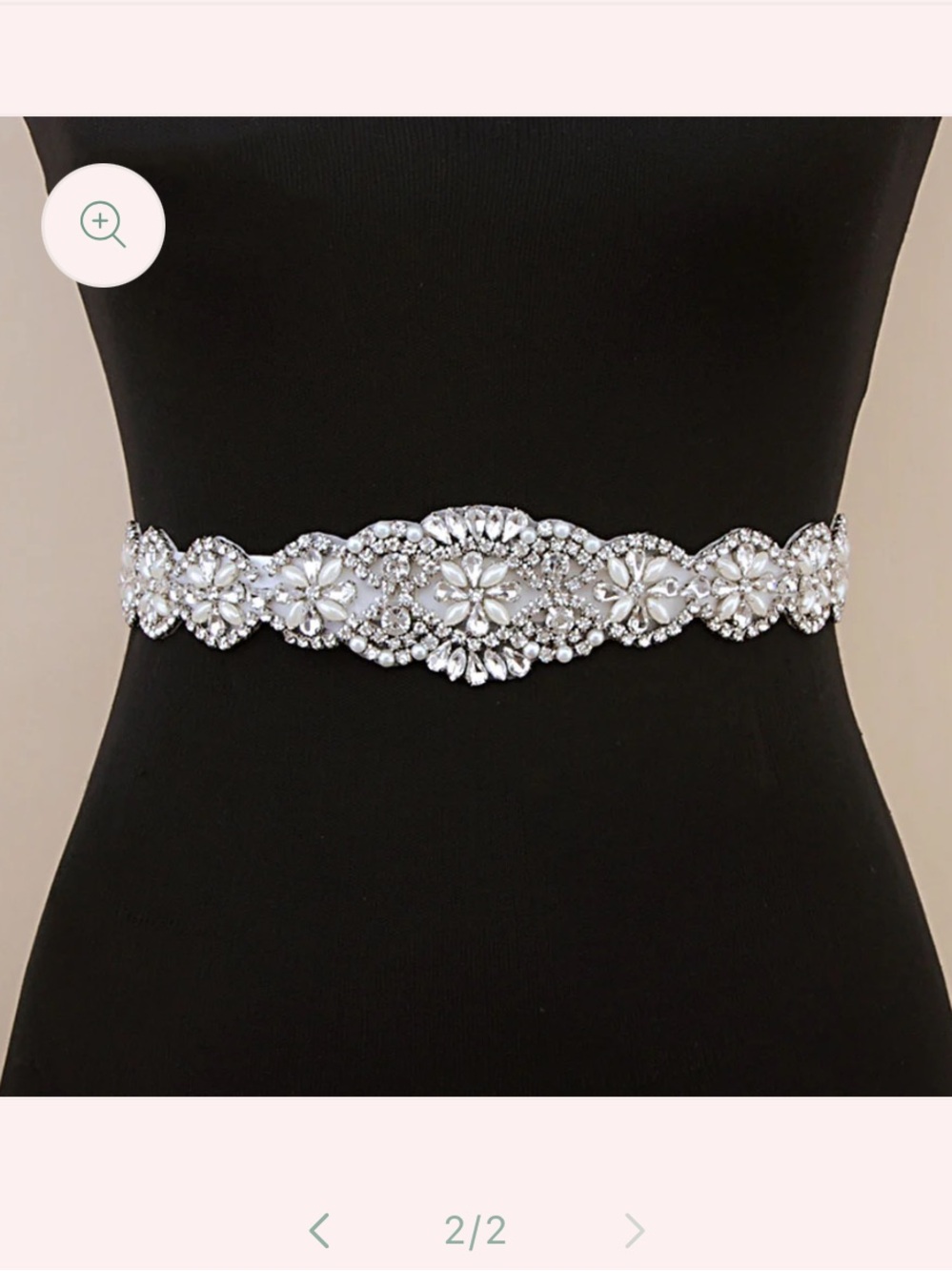 Weddibella Embellished Crystal Bridal Sash Belt